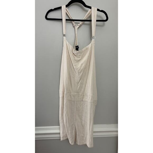 NWT Torrid Sunshine Yellow Stripe Stretch Linen Blend Shortall Overall Romper 4X - Picture 2 of 12